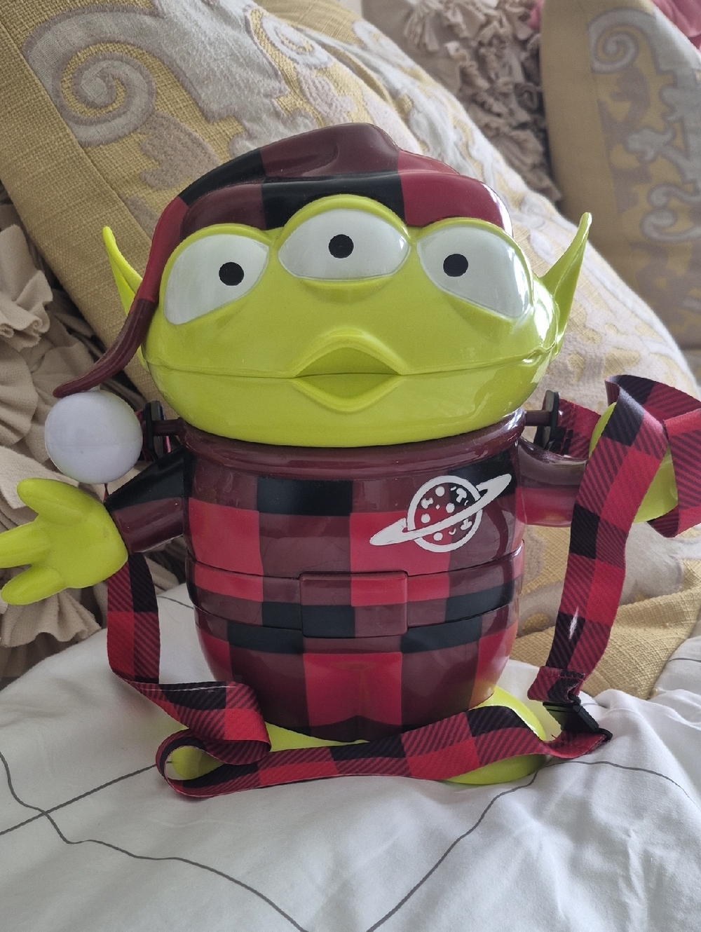 Pixar Toy Story Alien Plaid Popcorn Bucket